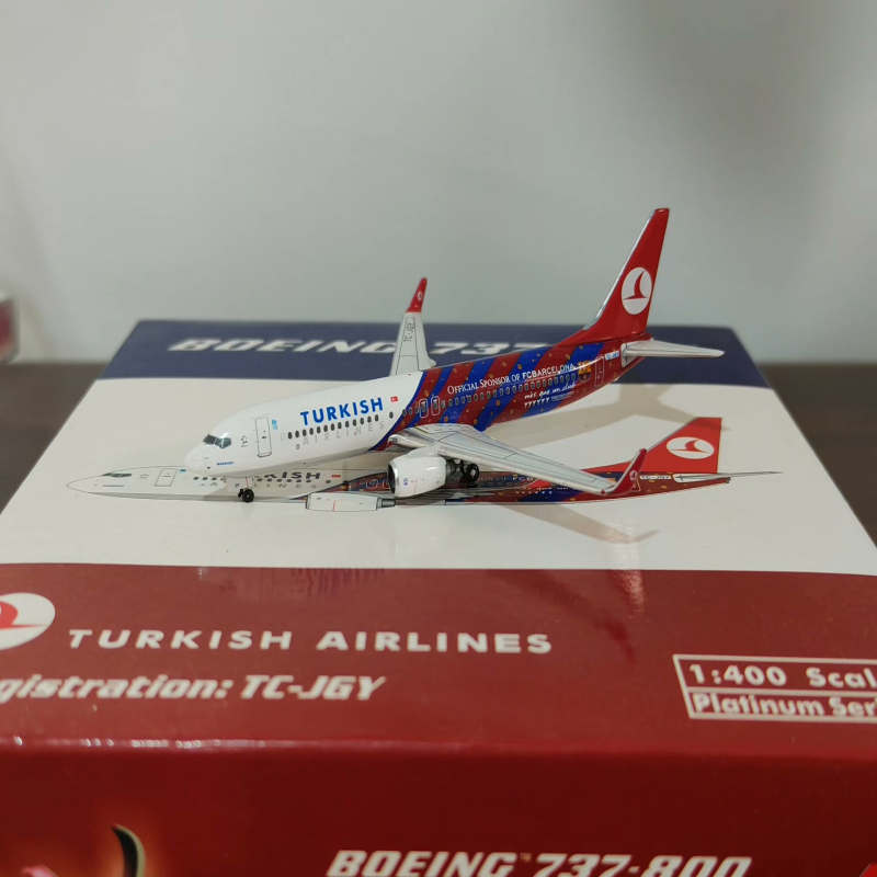1/400飞机模型 PH 土耳其航空 巴萨队彩绘 波音737-800 注册号TC-