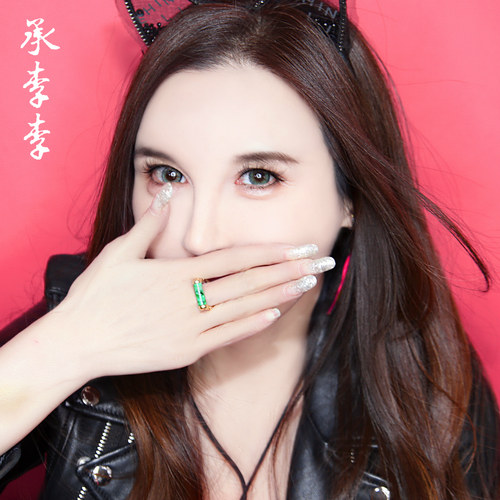 承李李原创设计 珠宝翡翠彩色宝石重工镶嵌爆款 路路通戒指女