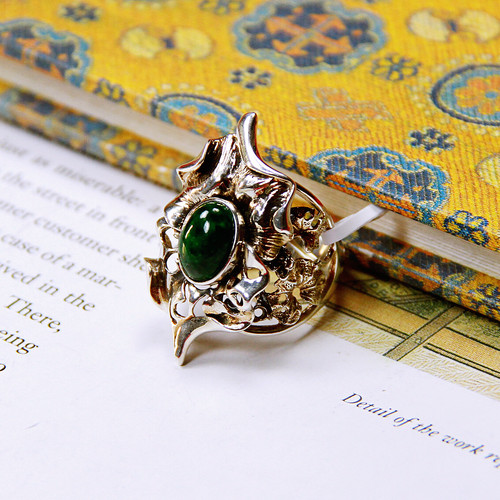 承李李原创设计 翡翠珠宝彩色宝石镶嵌玉石爆款 轻奢戒指女