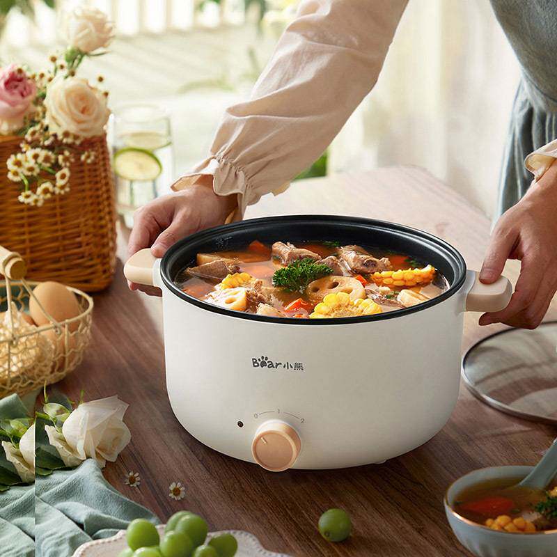 官方正品牌小熊电煮锅DRG-D30X8家用小型多功能蒸煮一体小电锅小