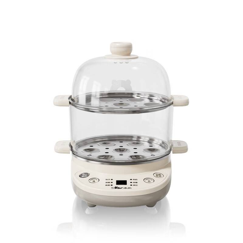 官方小熊煮蛋器ZDQ-C14Q8 双层家用定时煎蛋器蒸蛋器防干烧双层蒸