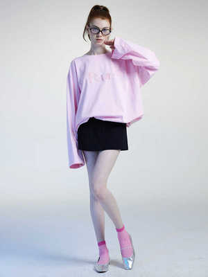 peur纯棉宽松刺绣长袖