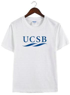 新款UCSB加州大学圣塔芭芭拉分校短袖美国名校定制纪念衫半袖T恤