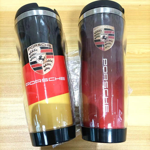 豪车周边 保时捷718帕美Macan卡宴Taycan超跑911车载用品水杯子