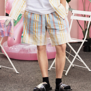 Era 休闲裤 夏季 五分短裤 子花色蓝色黑色椰子13280271 新款 New