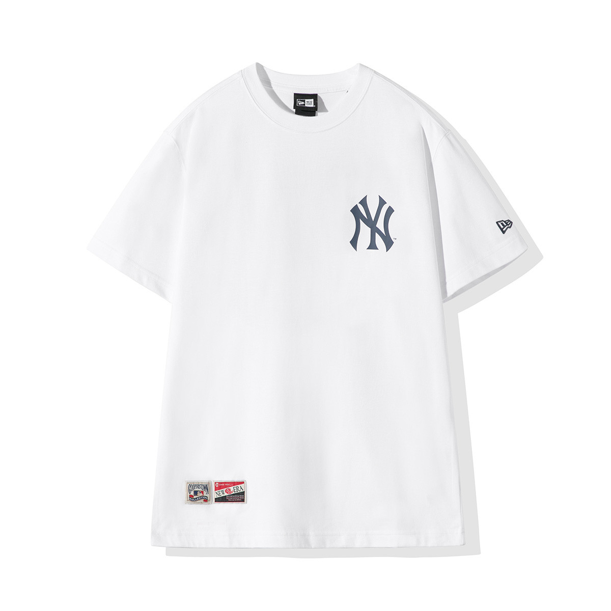 NewEra纽亦华2025新款NY印花短袖T恤男女情侣MLB宽松白色13546464