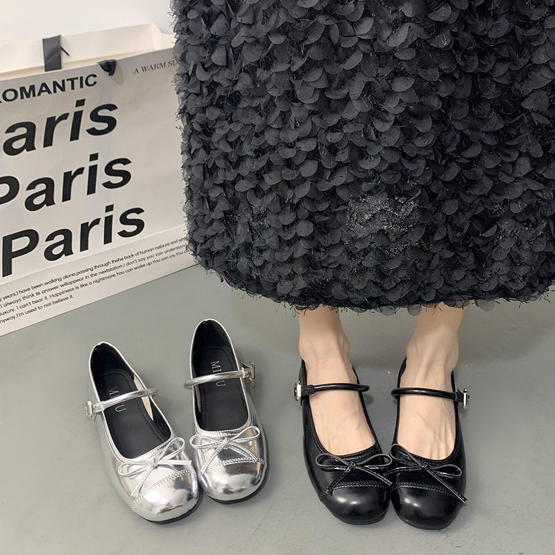蝴蝶结浅口芭蕾单鞋女法式平底玛丽珍鞋,女鞋,浅口单鞋,淘宝优惠券,粉丝福利购,淘宝优惠卷