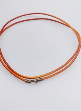 优质牛皮绳项链绳3mm细款男女挂绳挂坠吊坠挂件绳子时尚复古手工