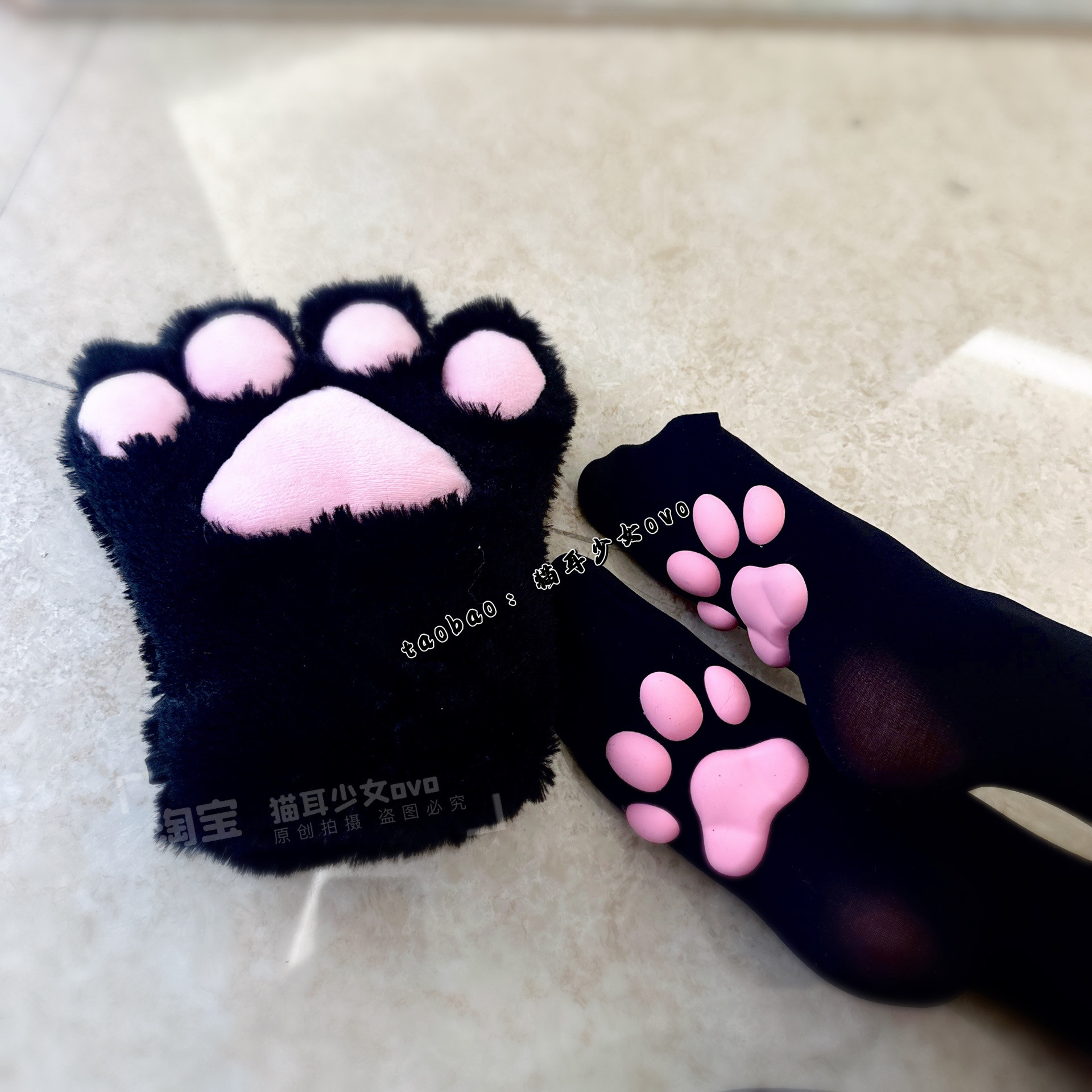 猫耳少女ovo cosplay 可爱猫爪手套 熊爪 猫耳朵 女仆猫娘猫爪