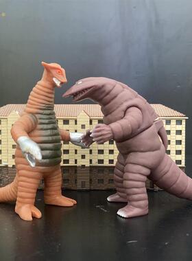 奥特特小怪兽软胶人偶玩具地底怪兽泰莱斯通VS岩石怪萨德拉500