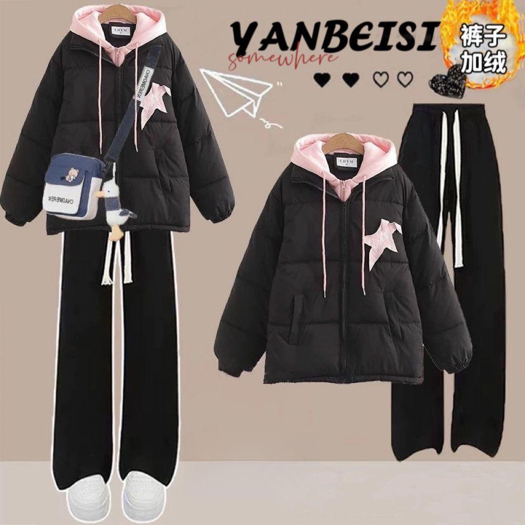 女童秋冬羽绒服套装2025新款12岁13中大童15学生洋气韩版保暖棉服