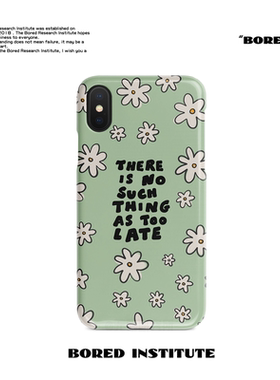 艺术生油画花卉简约绿色适用华为VIVO苹果iPhoneX/XS/XR/11/12pro手/14/15/16菲林手机壳imd硅胶软壳小米
