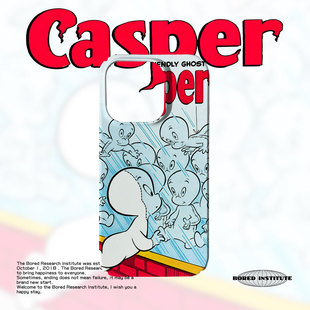 镜子幽灵小众卡通插画美式杂志适用于苹果IPhone15/14plus/13pro/12/11/16/16promax菲林磁吸手机壳IMD软壳