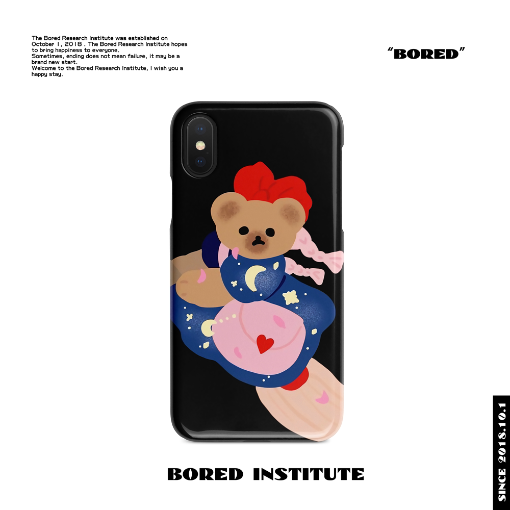 ins插画可爱童话小熊软糖插画适用于苹果IPhoneXs/11/12/13/14/15/16菲林手机壳imd硅胶软壳小米华为
