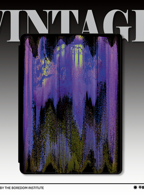 故障艺术朋克紫色噪点适用于2022iPadPro11三折保护壳air5/mini6