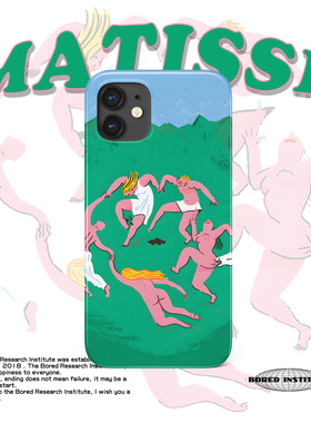 恶搞马蒂斯插画小众绿色复古油画原始适用于苹果IPhone11/12/13pro/14promax/15pro/16菲林手机壳IMD软壳华为