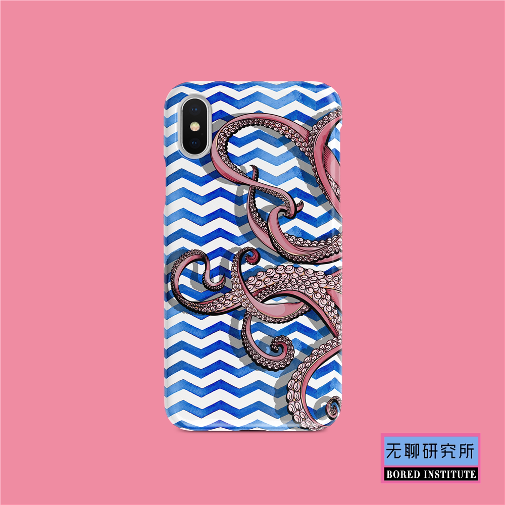 章鱼蓝色动画插画网红夏日