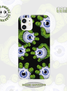 美式潮流插画暗黑眼球小众摇滚适用于IPhone11/12/13promax/14/15/16菲林手机壳imd硅胶软壳小米华为