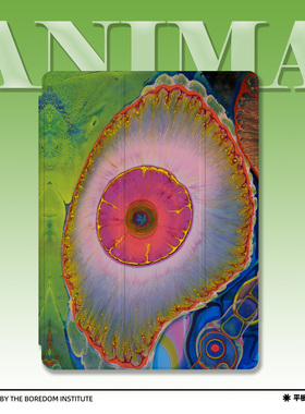 迷幻趣味艺术细胞小众适用于iPadPro11三折保护壳air4/5/mini6潮