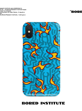 GOLF WANG泰勒潮流蓝色火焰嘻哈适用于IPhoneXs/11/12/13/14/15/16菲林手机壳imd硅胶软壳小米华为