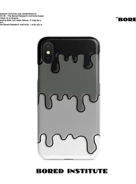 涂鸦溶解插画艺术灰色适用苹果IPhone13/8p/X/XS/XR/11/12/14/15/16菲林手机壳imd硅胶软壳小米华为