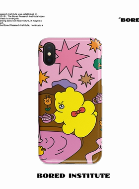 粉色ins韩插画潮流小熊原创可爱适用于IPhoneXs/11/12/13/14/15/16菲林手机壳imd硅胶软壳小米华为