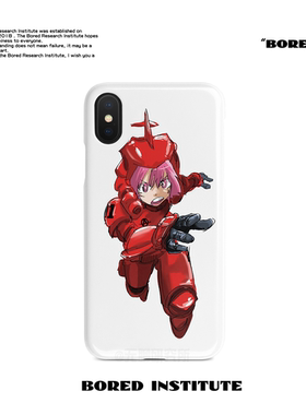 jun日系插画机械少女印花街头潮流适用于IPhoneXs/11/12/13/14/15/16菲林手机壳imd硅胶软壳小米华为