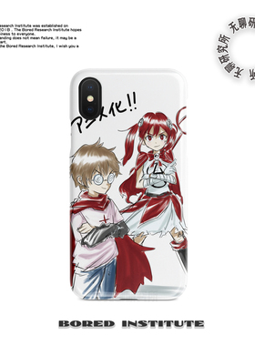 JUN二次元少女可爱插画日漫卡通适用于IPhone7/8XR/12/13/14/15/16菲林手机壳imd硅胶软壳小米华为