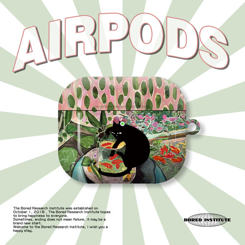 复古黑猫艺术马蒂斯油画色彩潮流ins适用于AirPods3代耳机壳AirPodsPro第二代/一代保护套光面硬壳AirPods4代