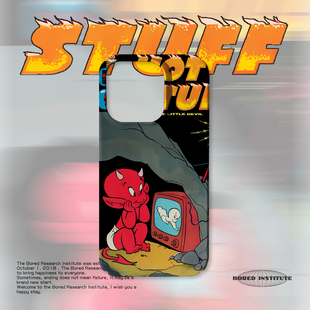 小众恶魔幽灵简约杂志封面艺术潮适用于苹果IPhone15/14plus/13pro/12/11/16/16promax菲林磁吸手机壳IMD软壳