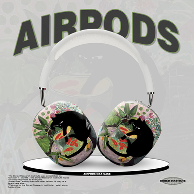 马蒂斯艺术插画黑猫金鱼小众复古画卡通适用于AirPodsMax1/2苹果蓝牙耳机头戴式保护壳耳麦光面磨砂哑光硬壳