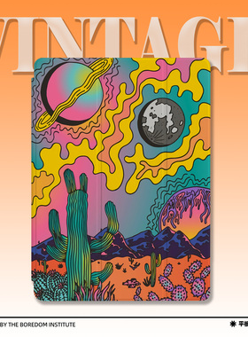 ins潮流美式插画嘻哈卡通适用于iPadPro11三折保护壳air4/5/mini6