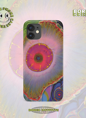 迷幻趣味艺术小众生命体撞色适用于IPhoneXs/11/12/13pro/14/15/16promax菲林手机壳imd硅胶软壳小米华为