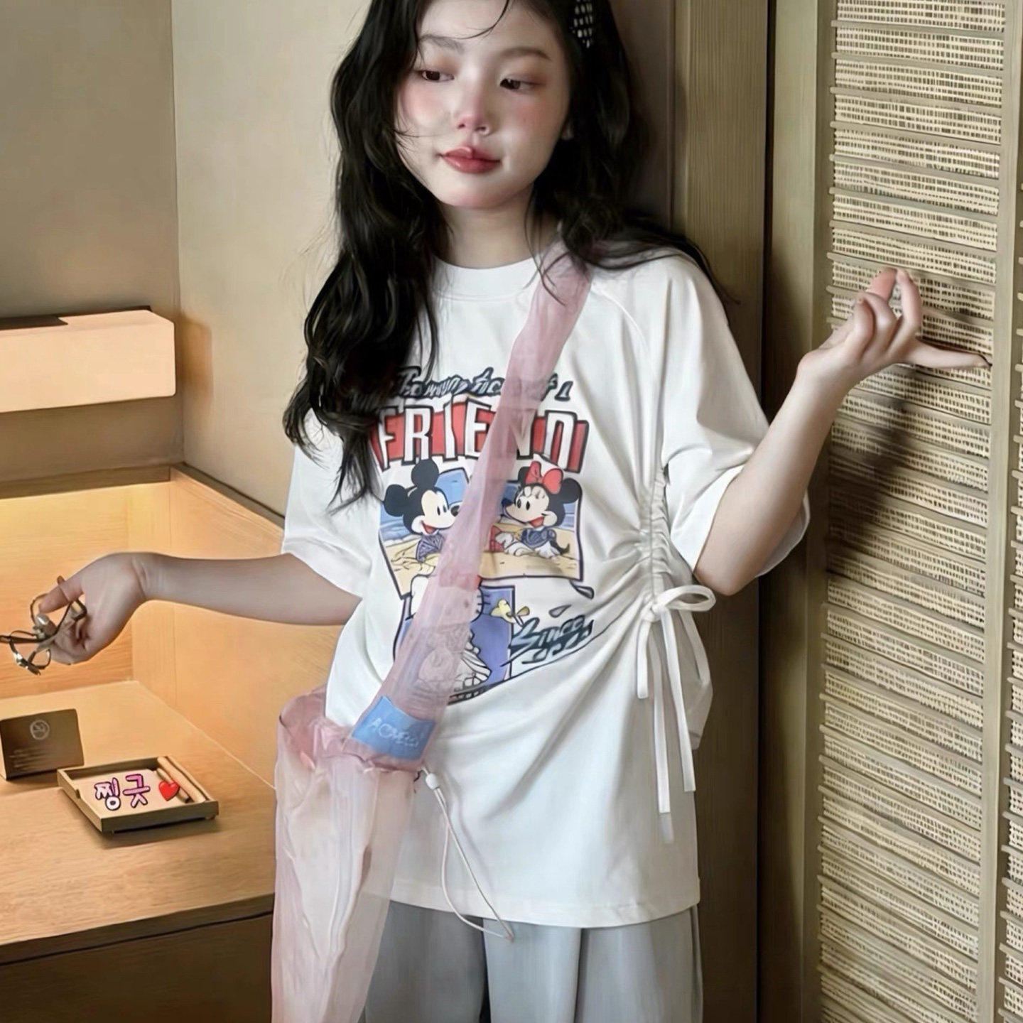 女童白色t恤夏季短袖2026新款洋气韩系儿童纯棉上衣女孩大童夏装