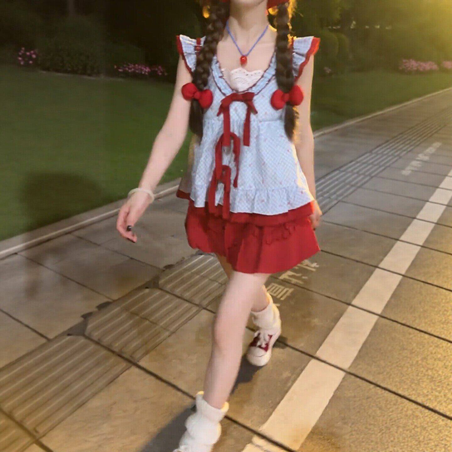专柜正品小个子独特超好看的上衣半身裙两件套装减龄搭配一整套20