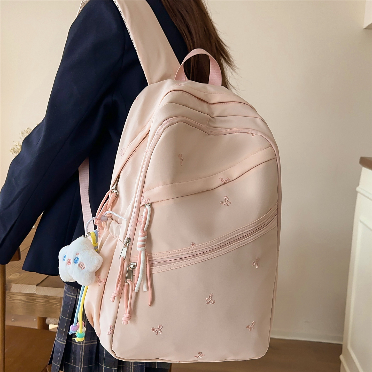 专柜正品书包女小学生三到六年级初中生ins日系简约森系背包大容