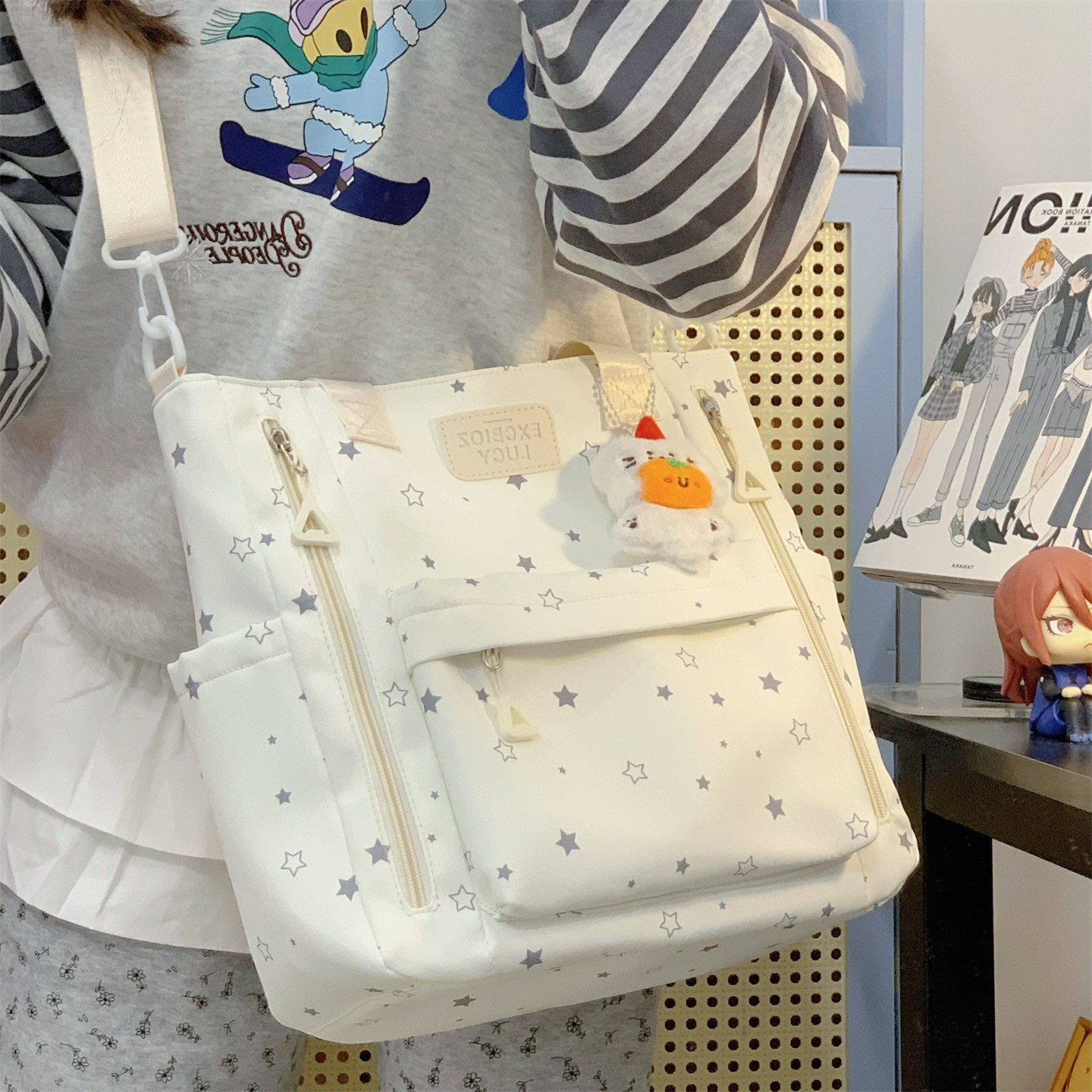 专柜正品布包女大容量初中生女生单肩包手提小挎包小学生上课百搭