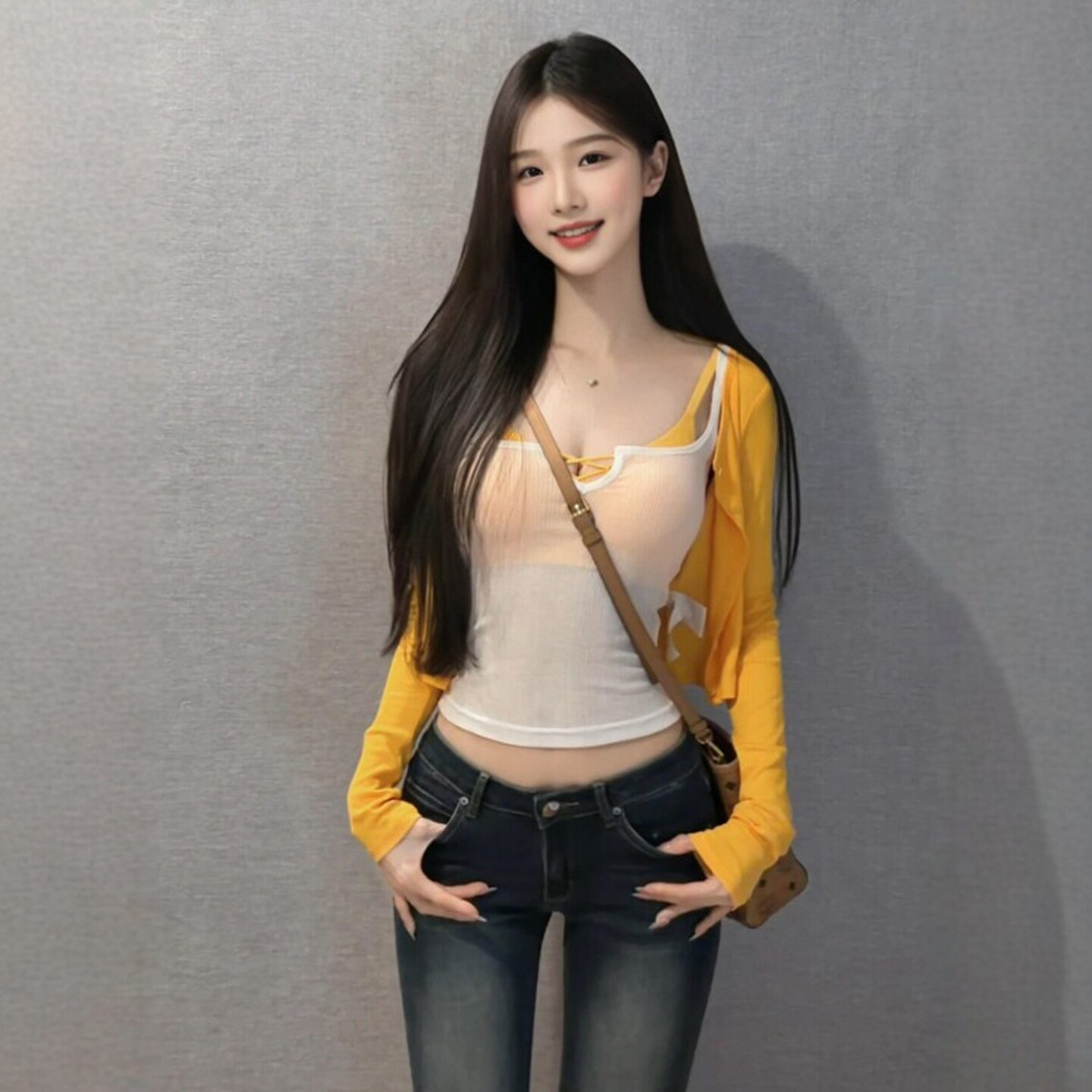 专柜正品法式独特超好看的开衫白色吊带内搭三件套装减龄一整套穿
