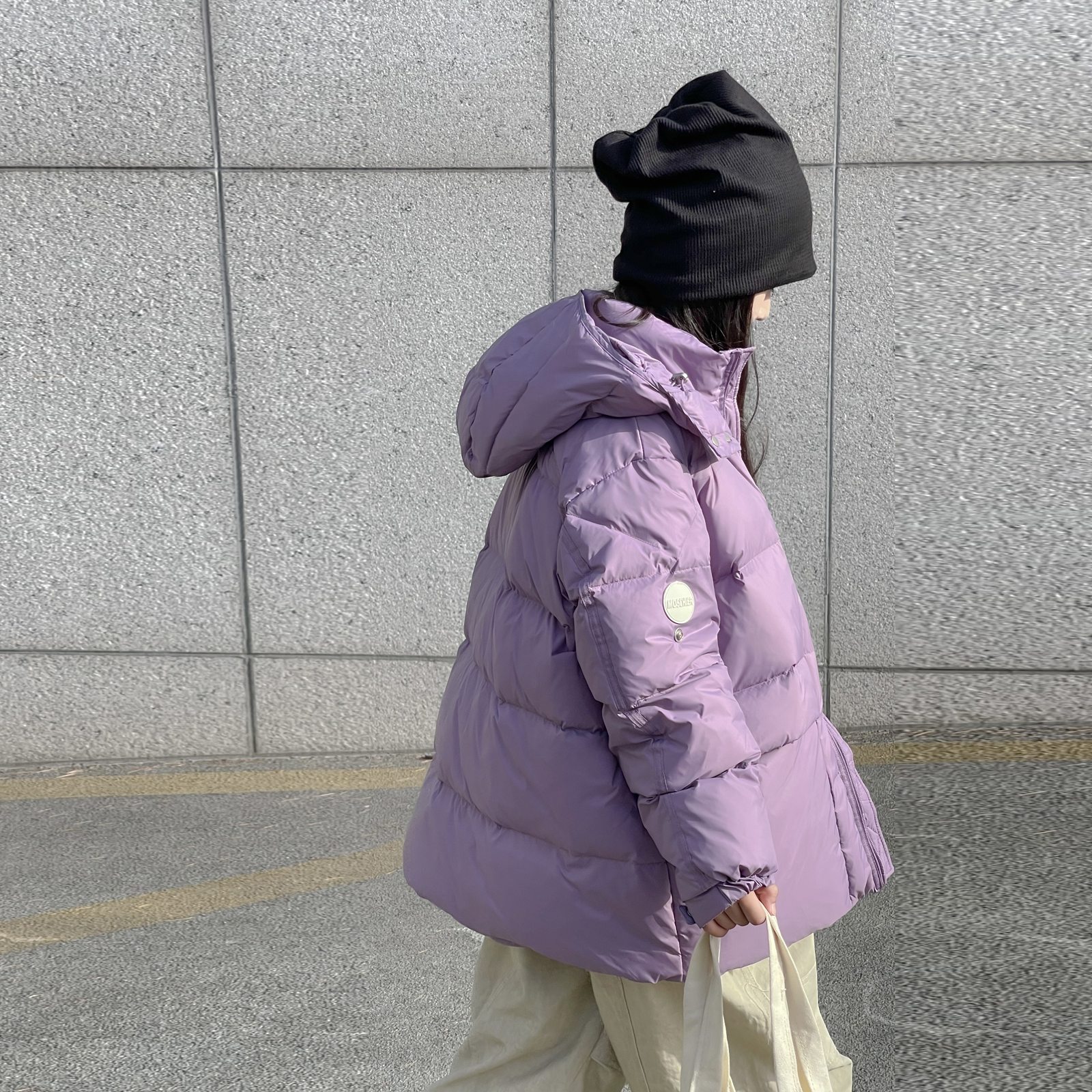 短款加厚男童女童白鸭绒羽绒服