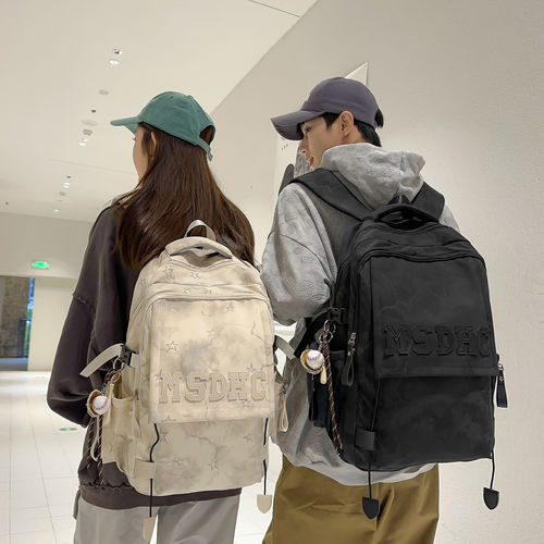 专柜高端书包男大学生大容量高中初中生登山百搭潮牌双肩包女背包