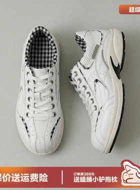 多嘴驴Donkey小白色复古德训鞋女春季软底百搭休闲阿甘运动鞋板鞋