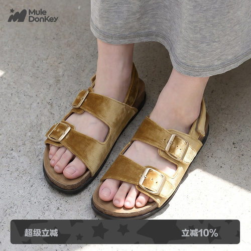 多嘴驴Donkey夏季厚底勃肯凉鞋