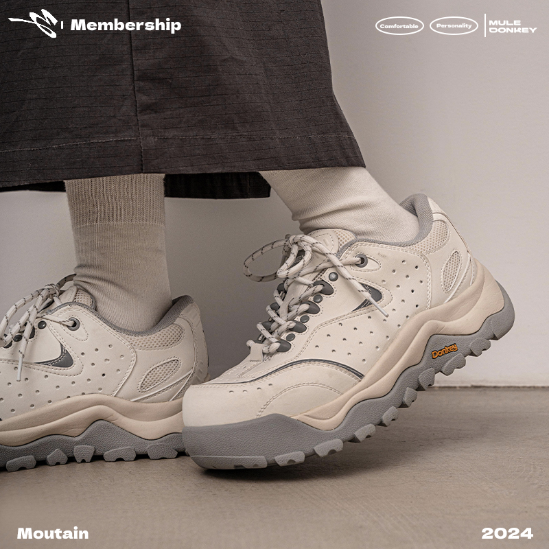 多嘴驴Donkey白色百搭厚底运动鞋