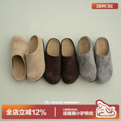 一脚蹬半拖男休闲穆勒鞋 多嘴驴Donkey勃肯鞋 绒面通勤拖鞋 春季 女款