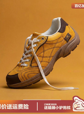 多嘴驴Donkey春季德训鞋女姜黄色百搭平底休闲鞋子透气夏季赛车鞋