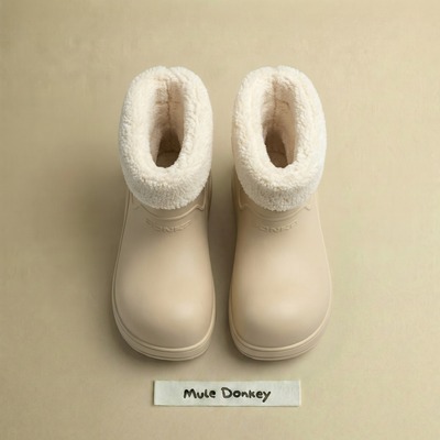 多嘴驴Donkey加绒保暖小丑鞋雨靴