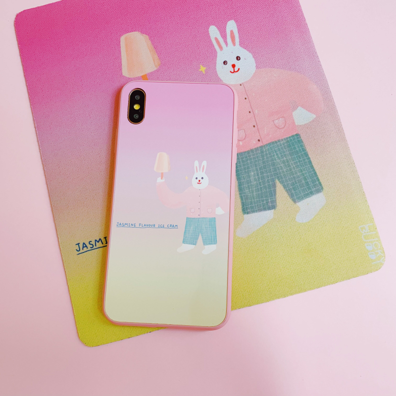 第2件半价/插画手机壳少女永远爱冰淇淋适用于苹果15promaxiPhone14plus13mini韩国二合一菲林亚克力磁吸华为