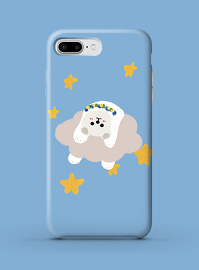 第2件半价/原创插画手机壳蓝色小羊星星适用于苹果15promaxiPhone14plus13mini韩国二合一菲林亚克力磁吸华为