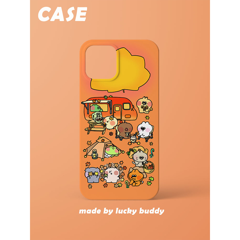 第2件半价/原创插画手机壳卡通插画适用于苹果15promaxiPhone14plus13mini韩国二合一菲林亚克力磁吸华为