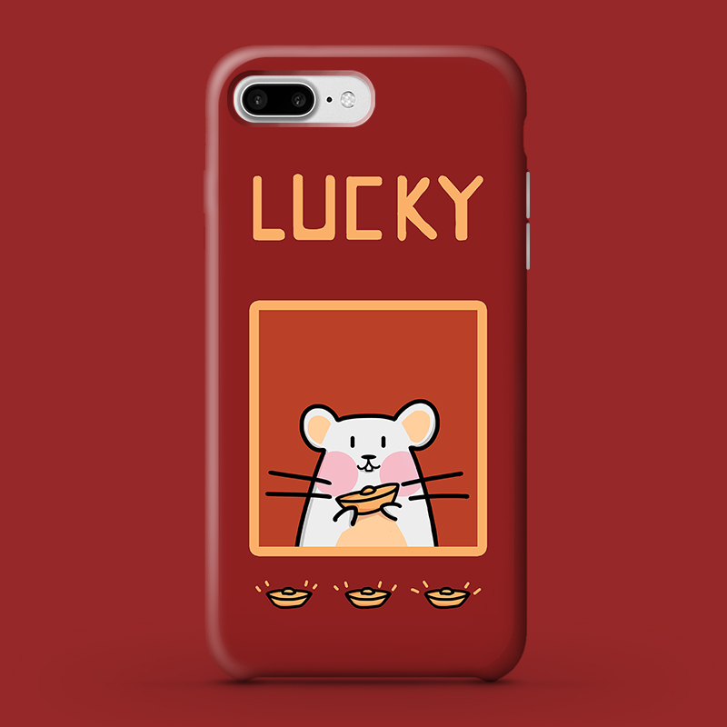 第2件半价/原创插画手机壳好运来适用于苹果15promaxiPhone14plus13mini韩国二合一菲林亚克力磁吸华为